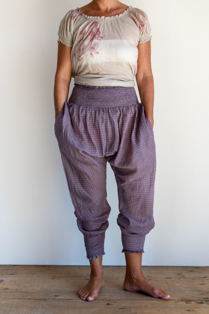 Les Ours Fanfan Pants in Old Roses or Petit Pois Prune The Walnut