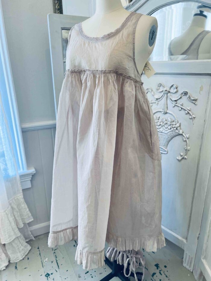Line Dress in Ecru and Taupe