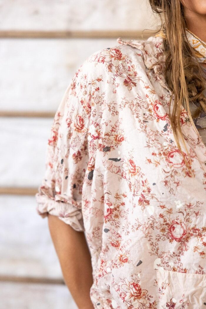 Magnolia Pearl Floral Pearl Raya Shirt in Cameo Rose Top 1299 - Image 4