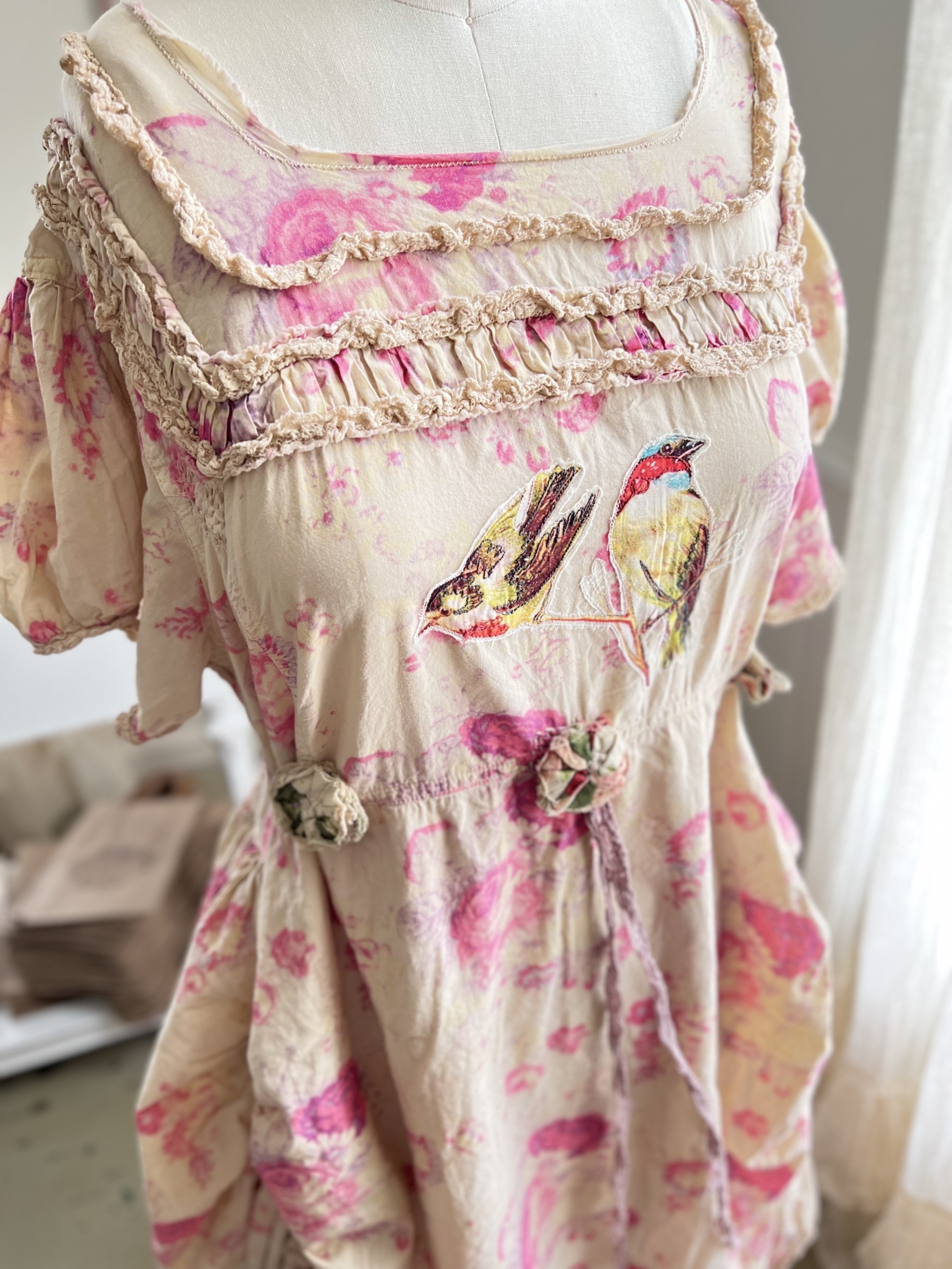 European Cotton Jovenelle Gather Dress by Magnolia Pearl in Garden Bloom Dress 861