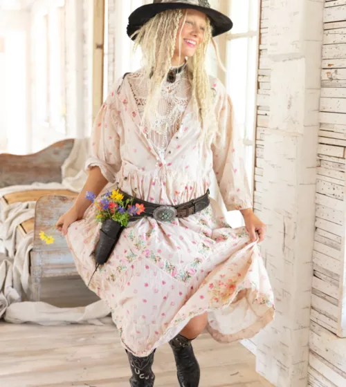Floral Sumati Dress by Magnolia Pearl In ROsehips