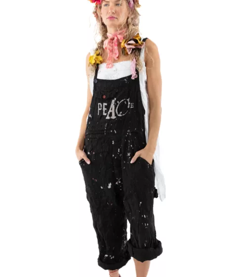 Peace Painters Overalls by Magnolia Pearl in Midnight Overalls 071