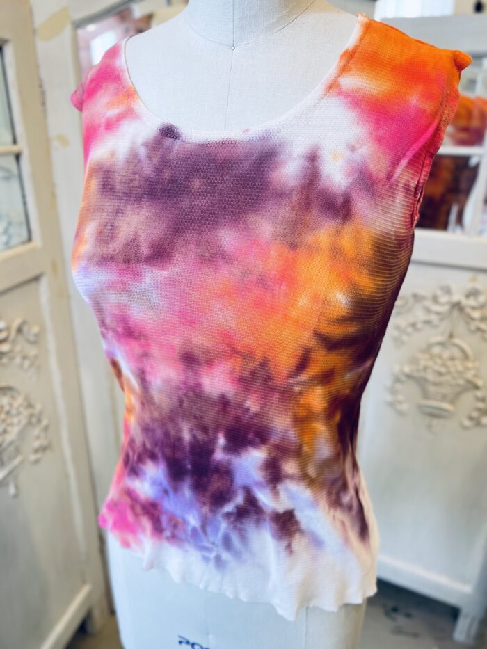 Cynthia Ashby's Mesh Tank in Floral and Concord Tank RCM000