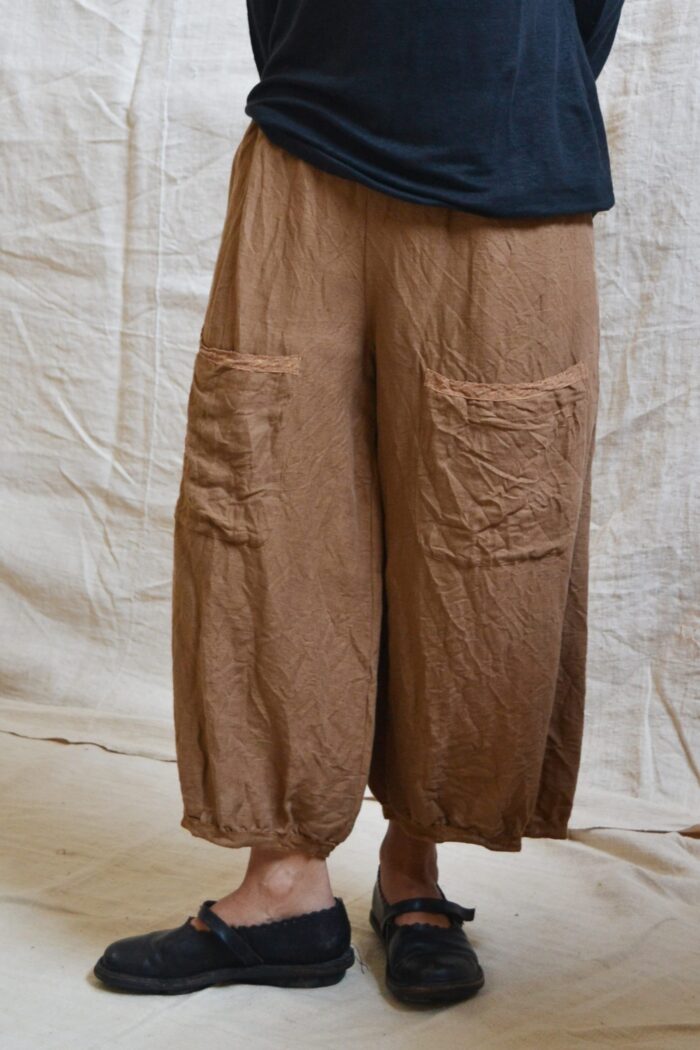 Les Ours Gus Pant in Linen Canelle