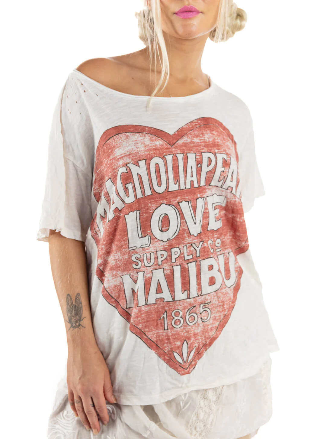 Magnolia Pearl Cotton Jersey Malibu 1865 T Boyfriend Cut in