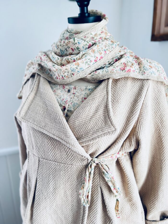 Les Ours Pauline Scarf in Vichy and Liberty Cotton