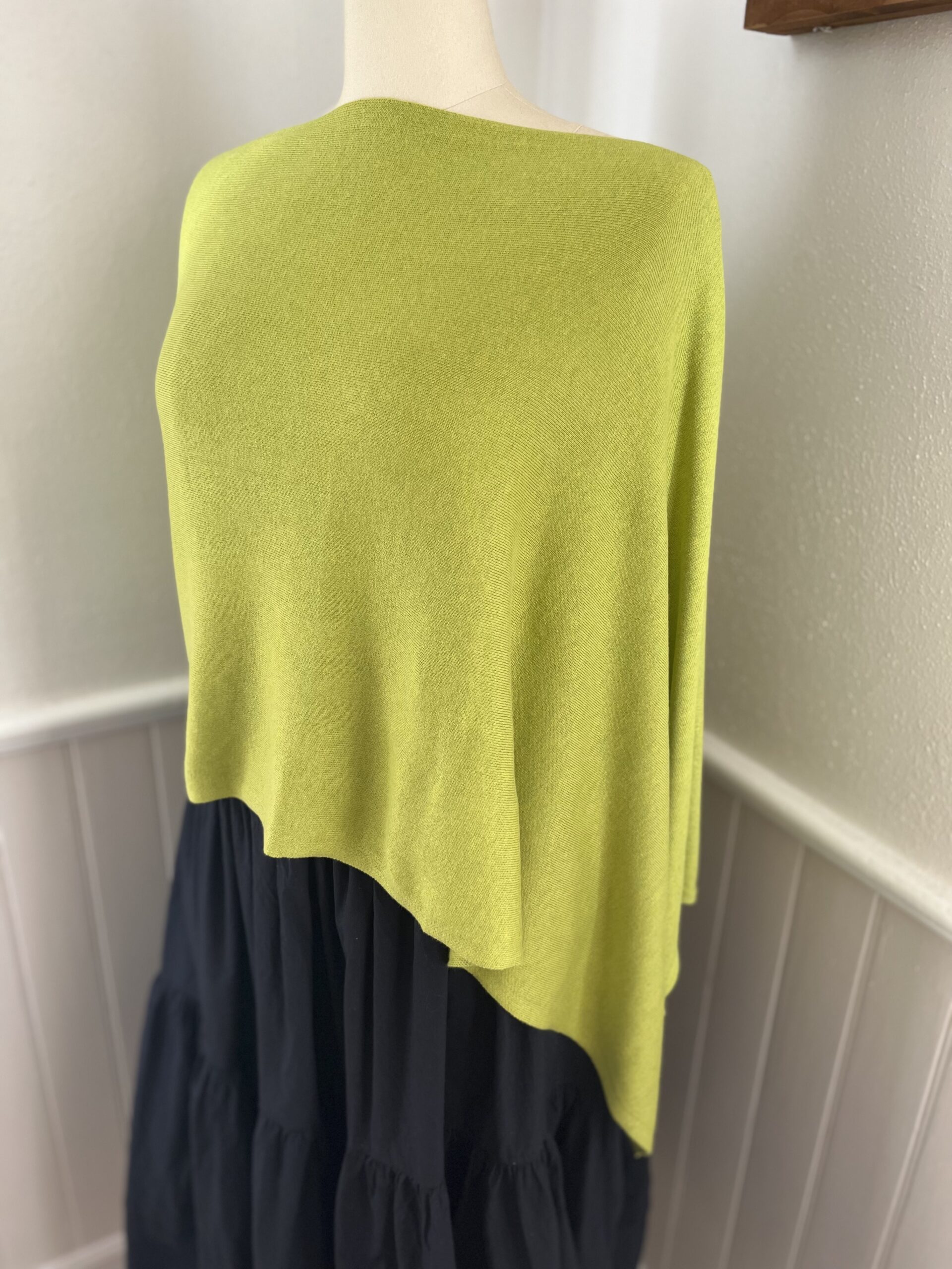 Alashan Cashmere Cotton Cashmere Trade Wind Dress Topper in Chartreuse 1908 Style LSC1501-1908