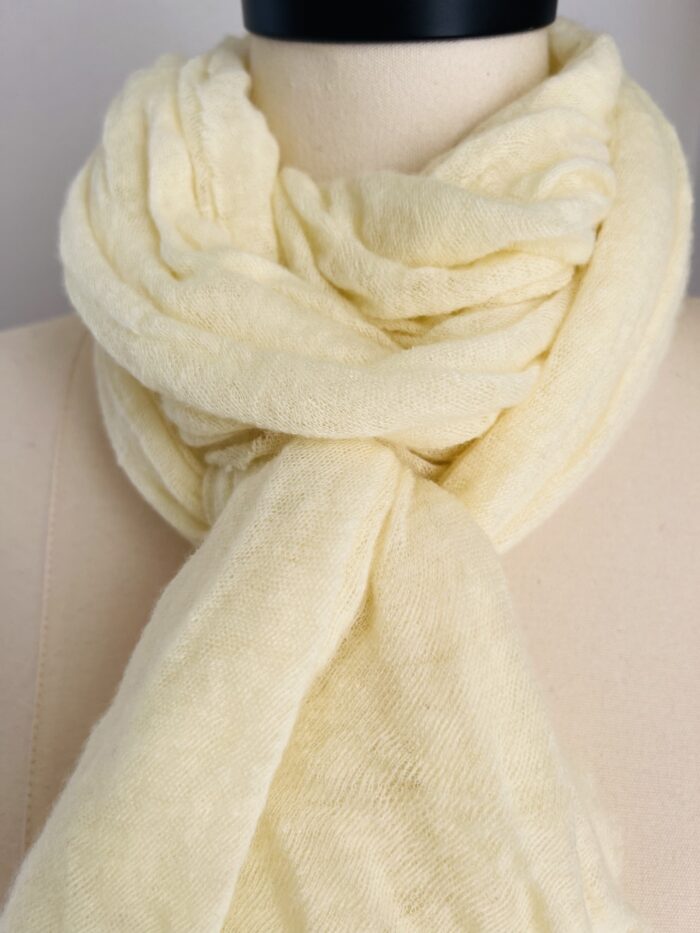 Botto Giuseppe 100% Cashmere Scarf in Butter