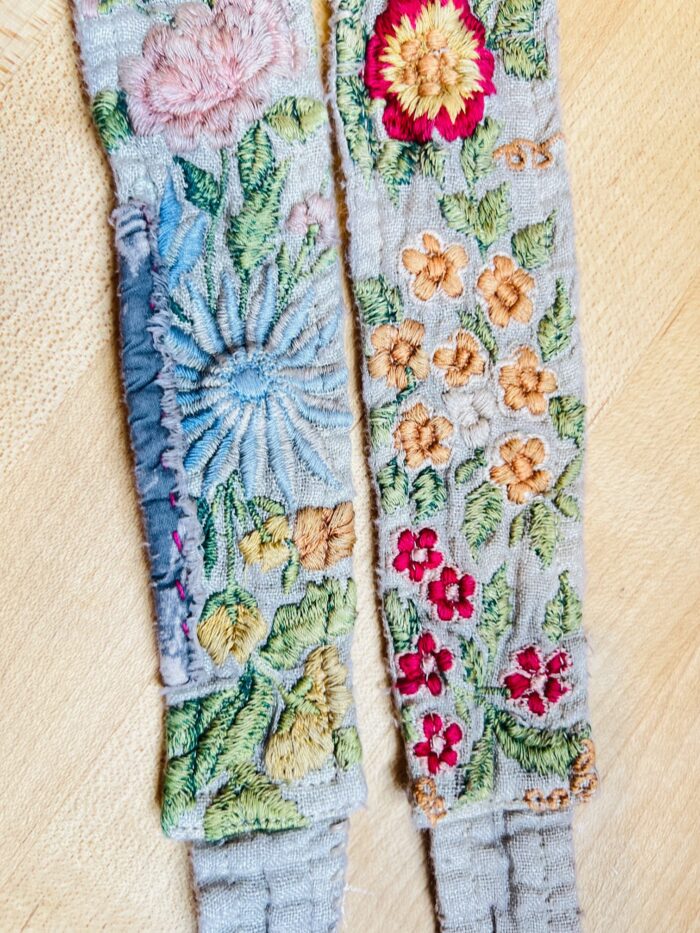 Magnolia Pearl Embroidered Floral Shea Suspenders in Moonlight Suspenders 015