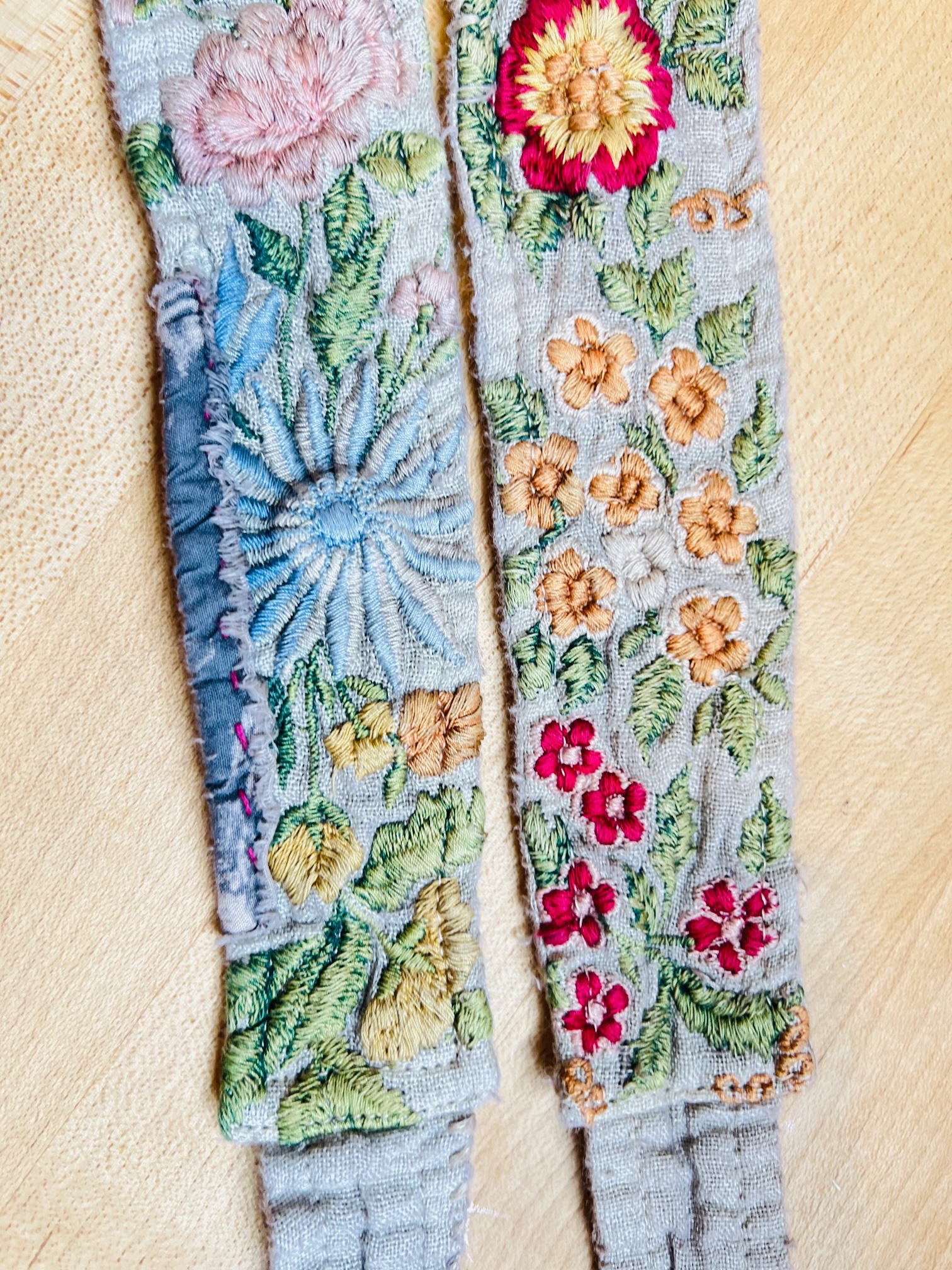 Magnolia Pearl Embroidered Floral Shea Suspenders in Moonlight Suspenders 015