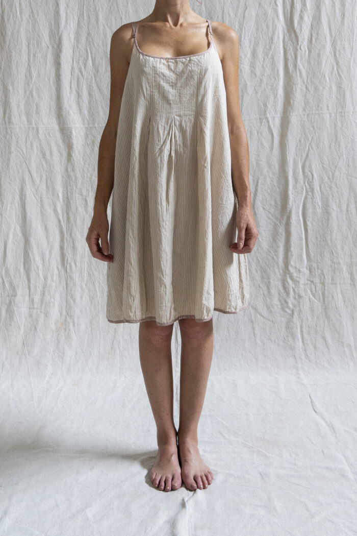 Les Ours Eloise Ti Dress in Striped Linen