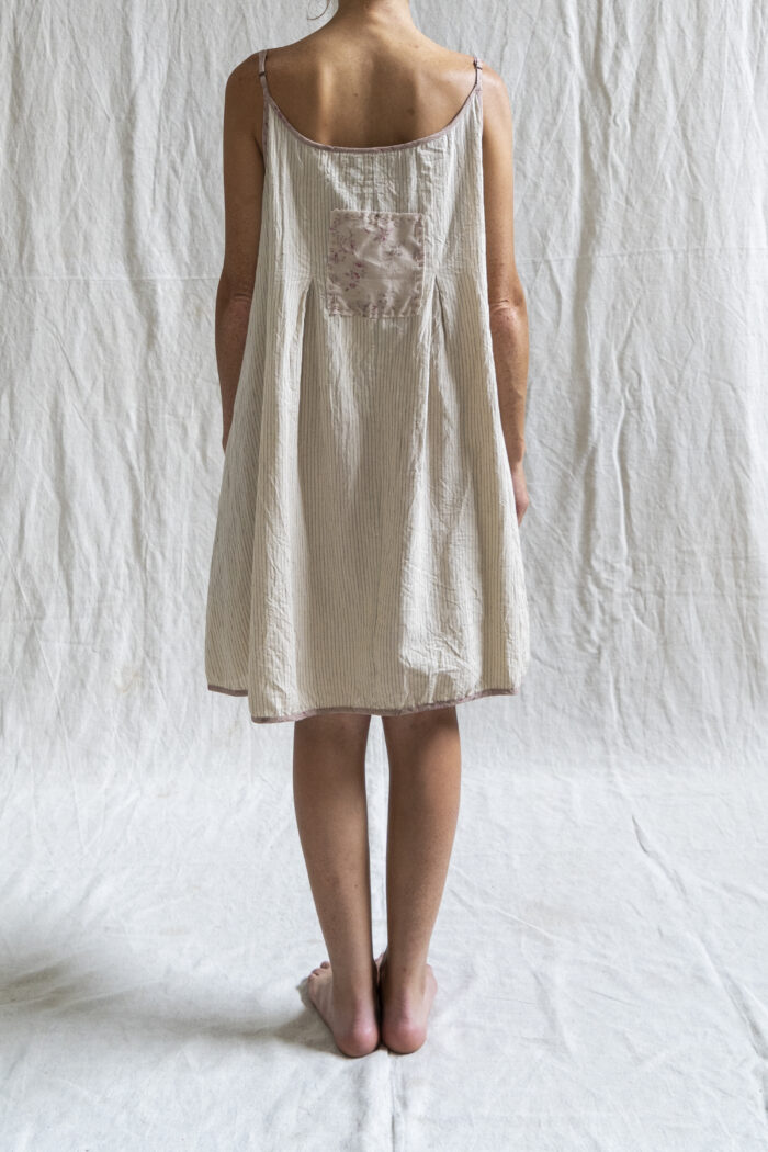 Les Ours Eloise Ti Dress in Striped Linen