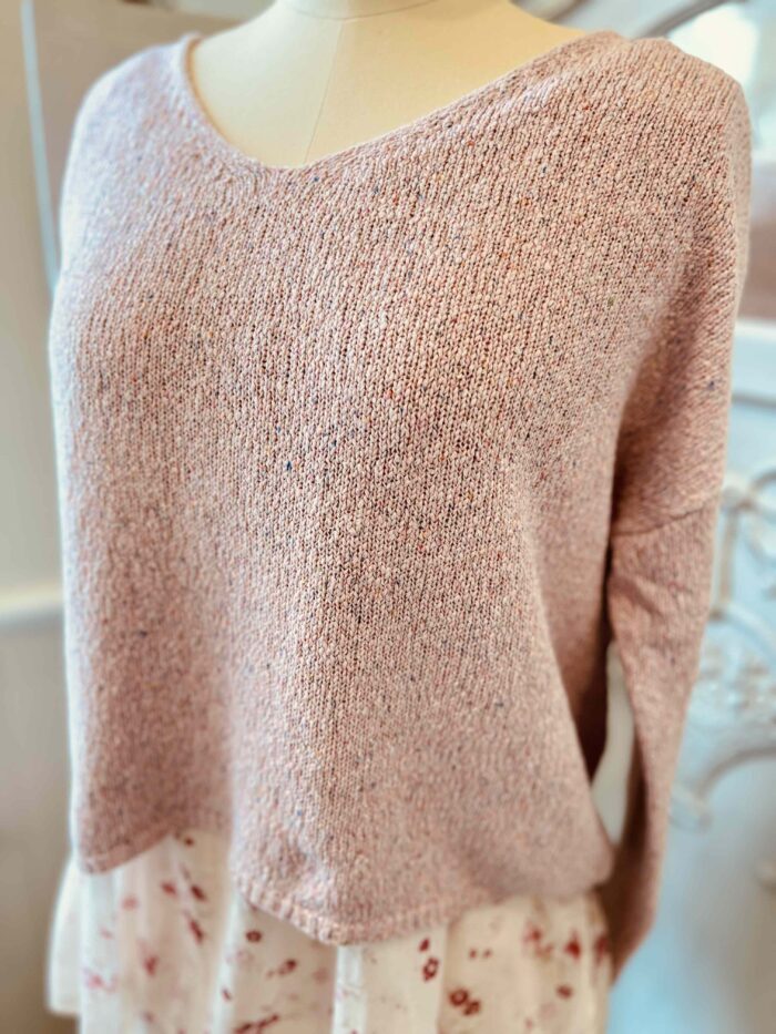 Les Ours Octave Pullover in Lin Rose