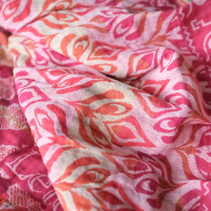 Letol Organic Cotton French Scarf Amira 201 in Bubble Gum HS CODE 611710