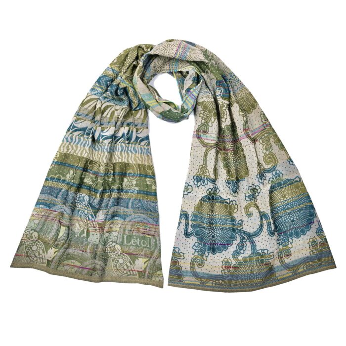 Letol Organic Cotton French Scarf Hermione 2 Anis HS CODE 611710