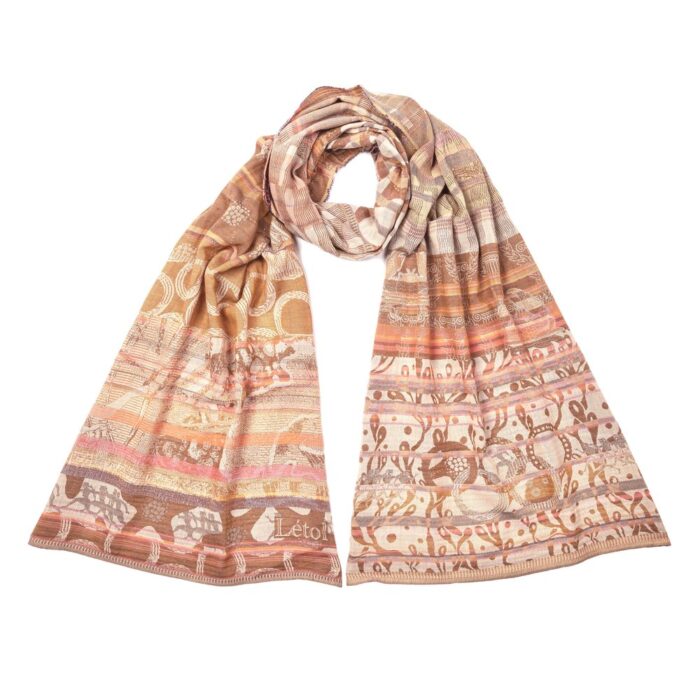 Letol Organic Cotton French Scarf Olympe 901 Rose Sand HS CODE 611710