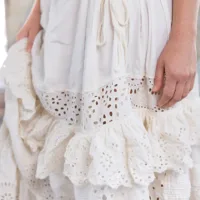 Magnolia Pearl European Cotton Eyelet Pissarro Skirt in True