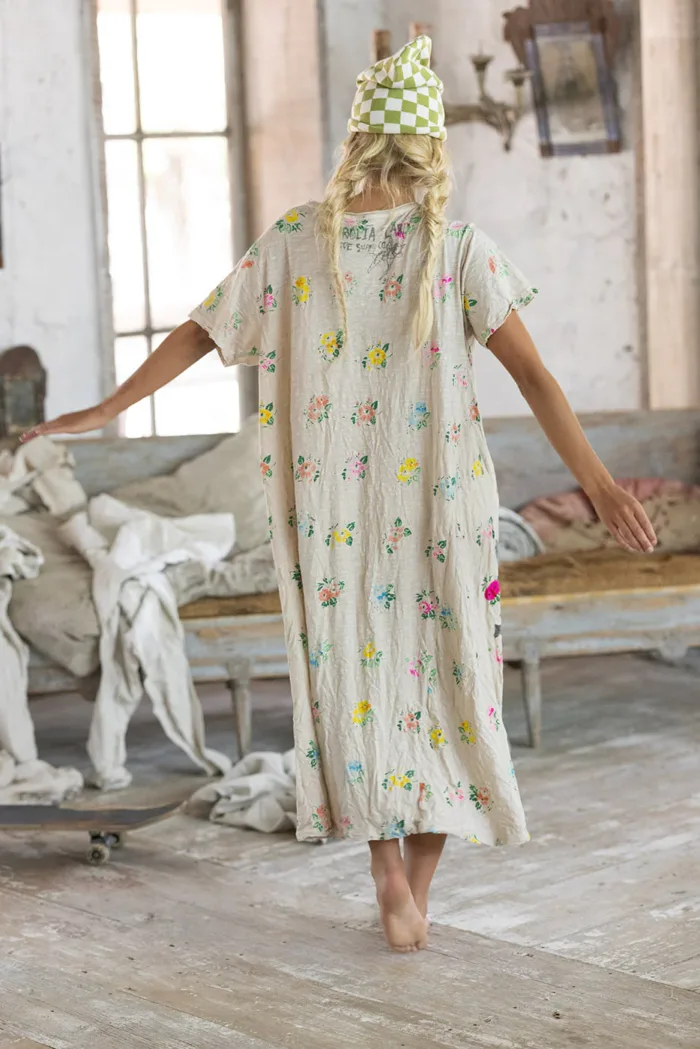 Magnolia Pearl Cotton Jersey Paola T Dress in Spring Joy Dress 1202