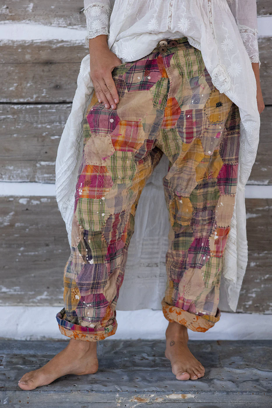 Magnolia Pearl Quiltwork Miner Pants in Honeybee Pants 783