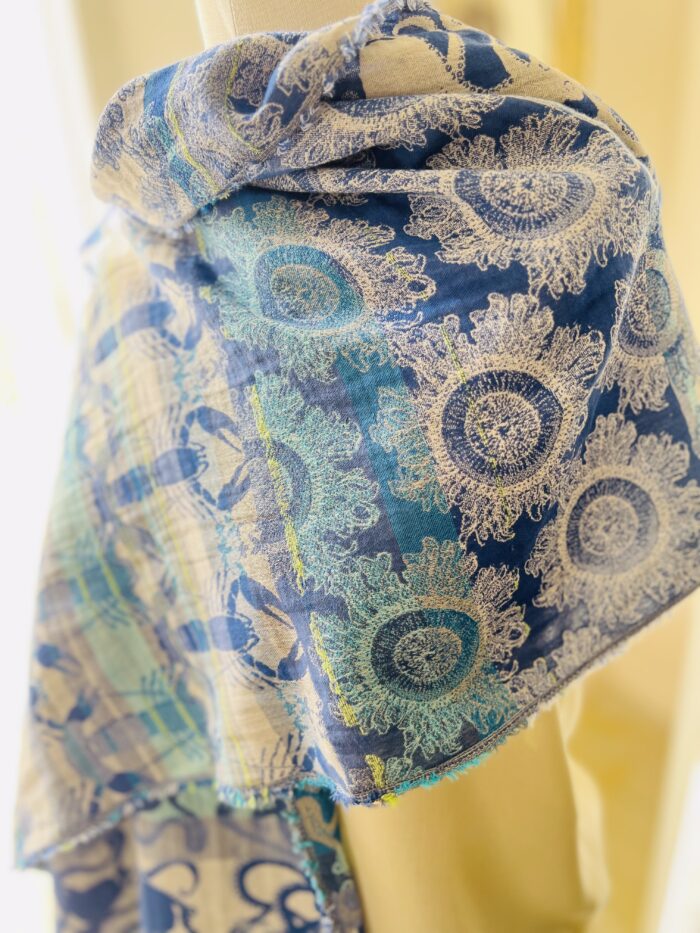 Letol Organic Cotton French Scarf Paul 4 Cobalt Blue HS CODE 611710 - Image 4