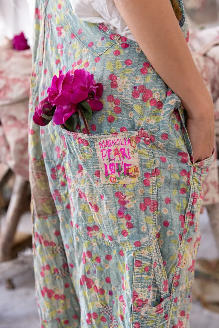 Magnolia Pearl European Cotton Quilted Love Overalls in Cherry Blossom Overalls 138 - Image 2