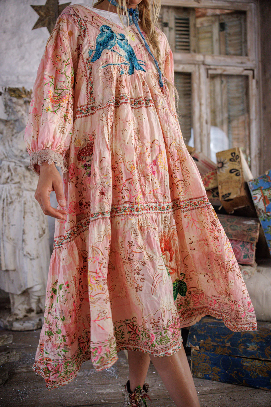 Magnolia Pearl European Cotton Della Dreamer Dress with Applique in Sweet Sixteen Dress 2027 - Image 3