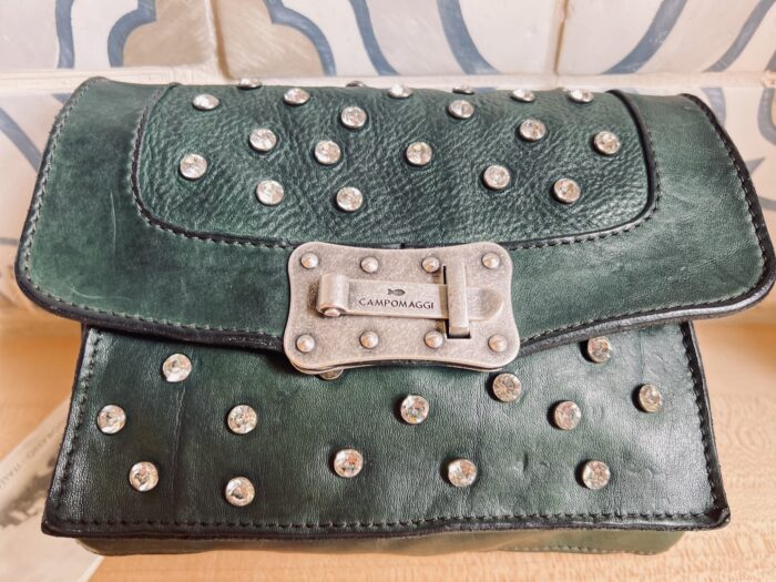 Campomaggi Italian Leather Agnese Cross Body Tracillina Piccola Vacchetta Strap with Trasp in Bottle Green Item # C016500ND/X2785/C2505 - Image 13