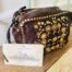 Campomaggi Italian Leather KATE -BOWLING BAG COW+RIBES COLORED 1,00 UN 276,00 276,00 STUDS+STRASS in Cognac item # C001080ND/X0045/C1502