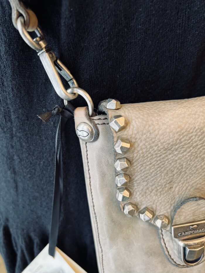 Campomaggi  Leather Phone Case with MATERA STUDS in Ghiaccio Item C039570ND/X0548/C2505 - Image 5