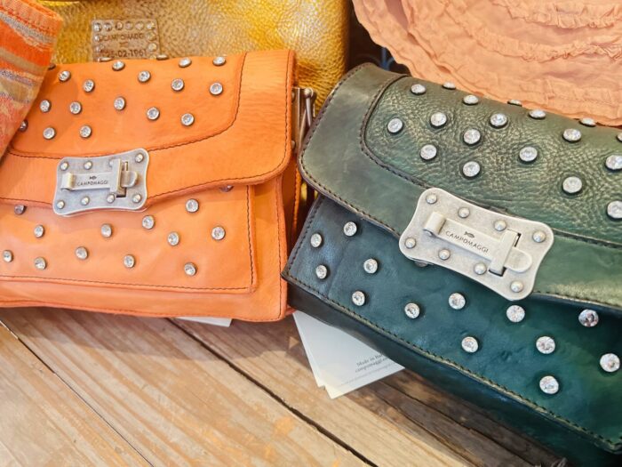 Campomaggi Italian Leather Agnese Cross Body Tracillina Piccola Vacchetta Strap with Trasp in Bottle Green Item # C016500ND/X2785/C2505 - Image 2