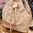 Campomaggi Italian Leather Bucket bag with studs Seccheiello Piccolo Strap Bucket bag in Ghiaccio It #C040890ND/X2785/C0539