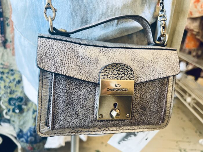 Campomaggi Italian Leather Cartella Media Vacchetta BRIEFCASE LAMINATED COW PLATINUM Item # C036891ND/X2672/C5011 - Image 9