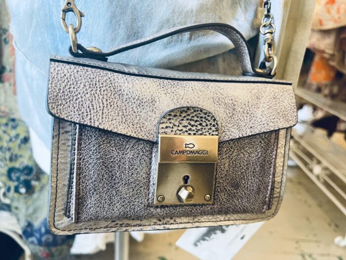 Campomaggi Italian Leather Cartella Media Vacchetta BRIEFCASE LAMINATED COW PLATINUM Item # C036891ND/X2672/C5011 - Image 5