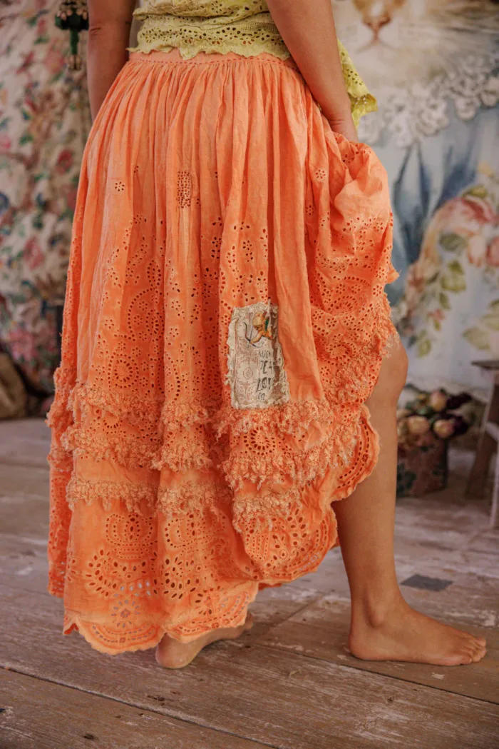 Magnolia Pearl Eyelet Skirt in Arancia Skirt 223