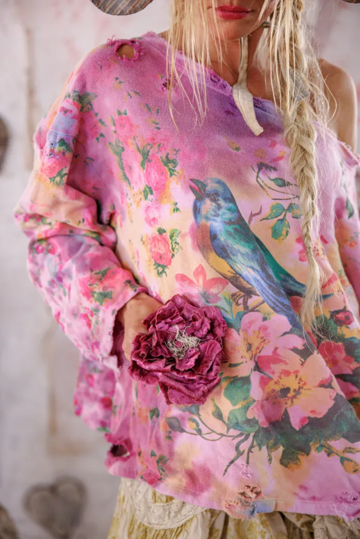 Magnolia Pearl Cotton Fleece FS Hermosa Sweatshirt in Myrrh Top 2389 - Image 3