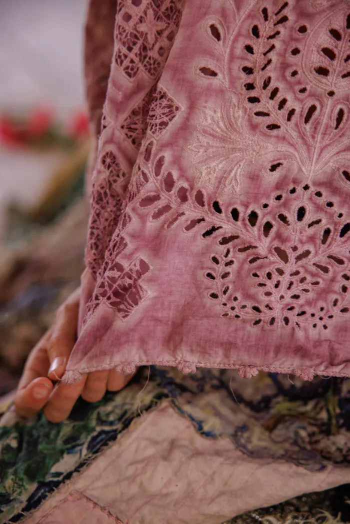 Magnolia Pearl European Cotton Eyelet Adelise Blouse in Purple Boba top 2260 - Image 5