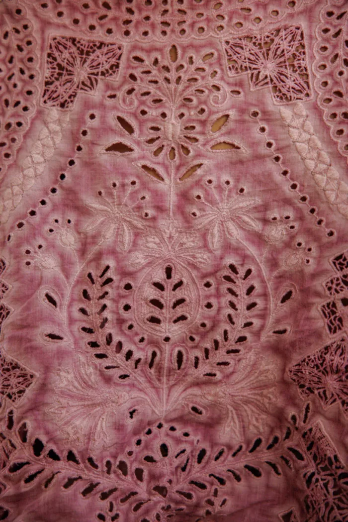 Magnolia Pearl European Cotton Eyelet Adelise Blouse in Purple Boba top 2260 - Image 4