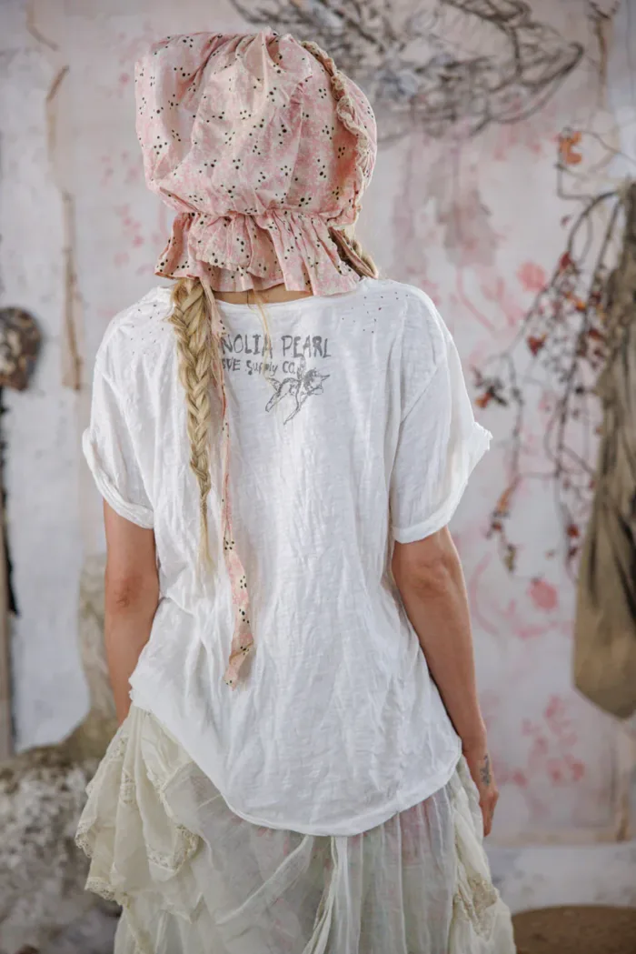Magnolia Pearl Cotton Jersey Strawberry Blooms T in True Top 2361 - Image 4