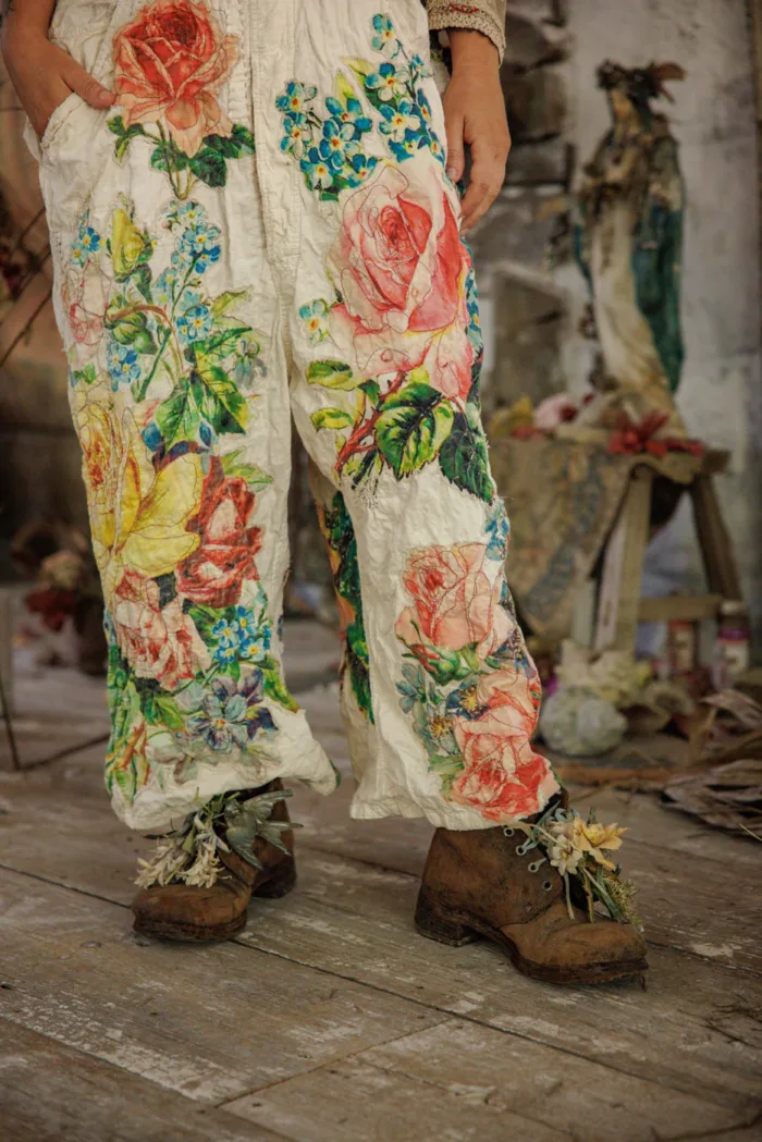 Magnolia Pearl European Cotton Birdie Bouquet Overalls in Moonlight Overalls 171 - Image 5