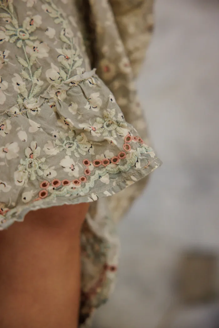 Magnolia Pearl Floral Chrystal Skirt in Gypsophilia Skirt 242 - Image 2
