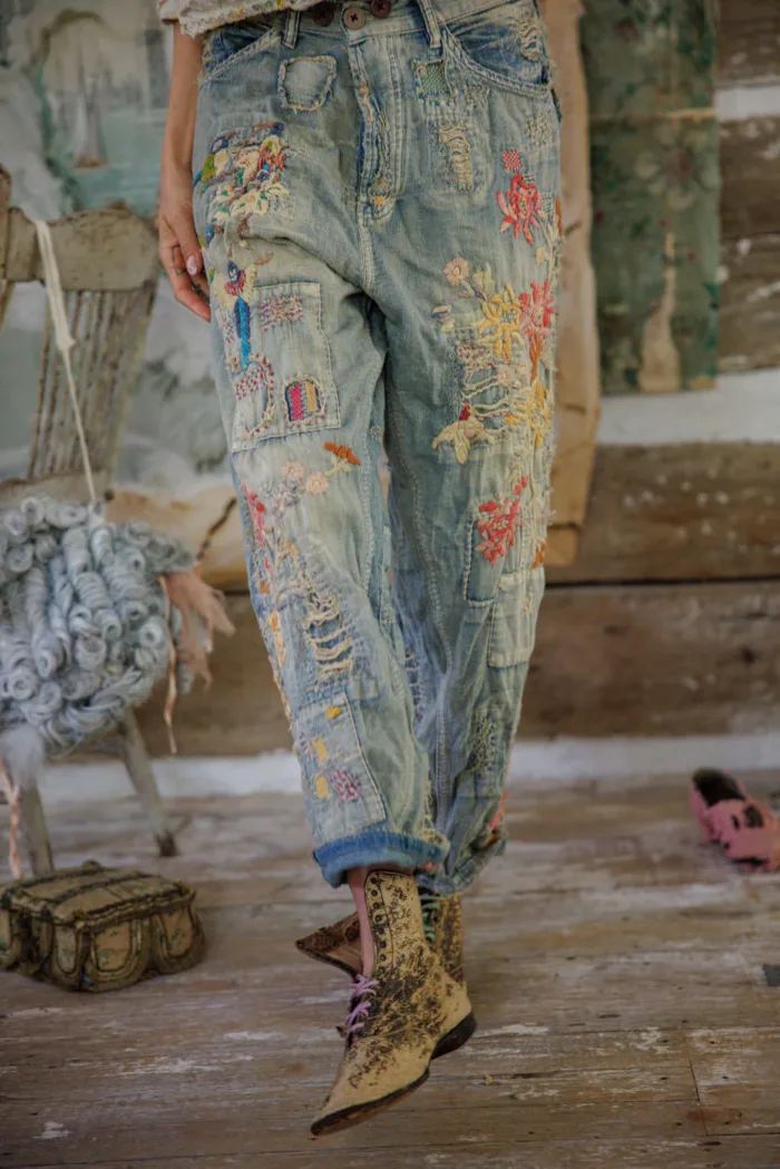 Magnolia Pearl Hummingbird Minder Denims in Faded Indigo Pants 907 - Image 2