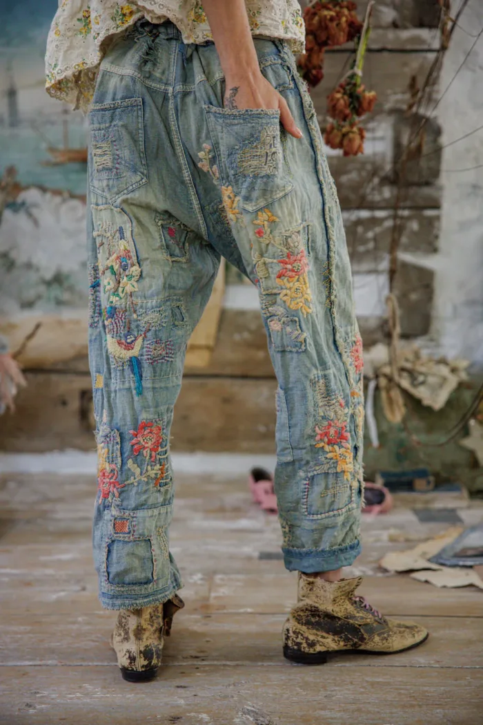 Magnolia Pearl Hummingbird Minder Denims in Faded Indigo Pants 907 - Image 7