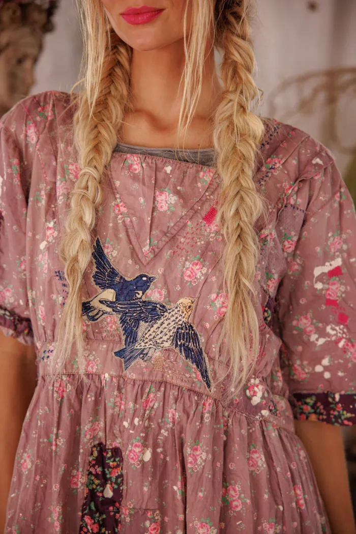 Magnolia Pearl European Cotton Starra Layered Dress in Sima Dress 1353