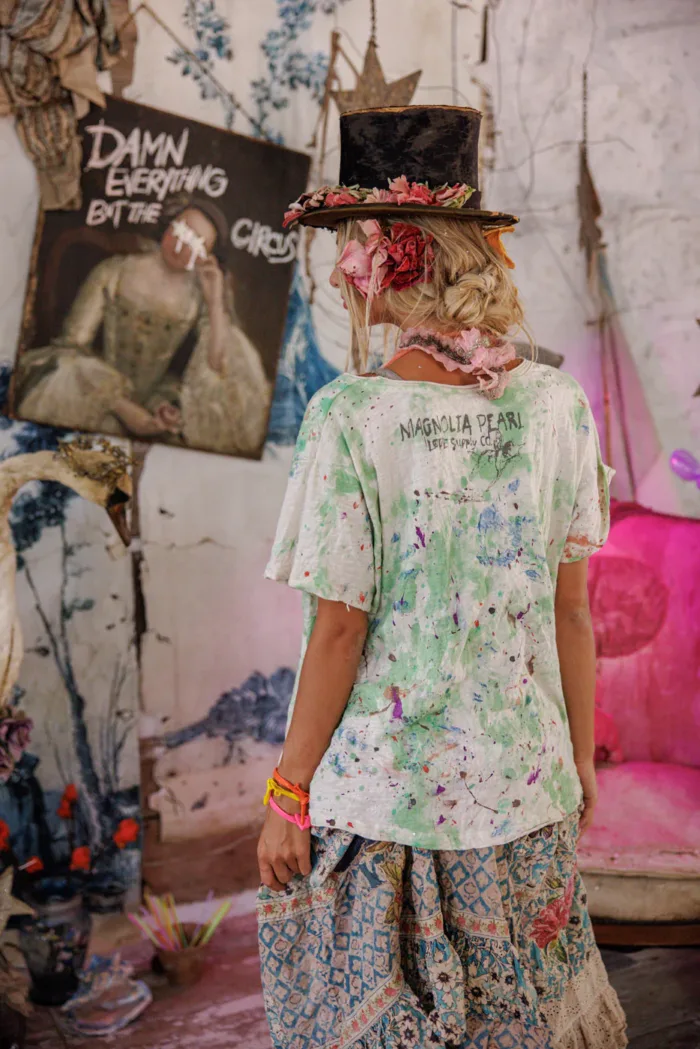 Magnolia Pearl Cotton Jersey Floral Songbird Art Class T in True Top 2567 - Image 4