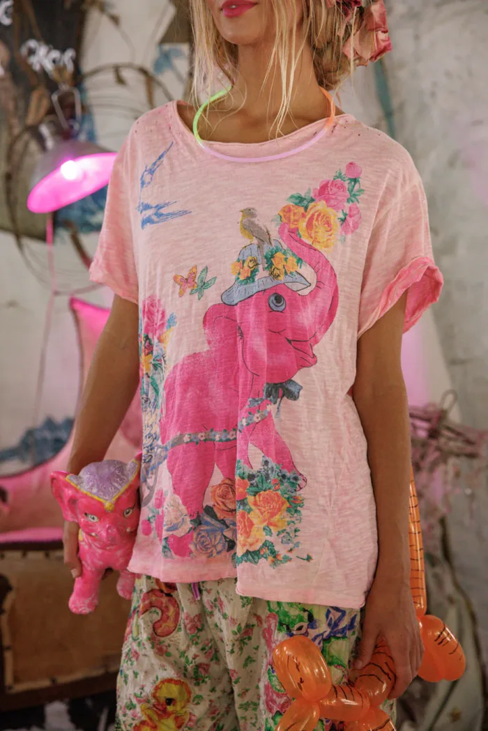 Magnolia Pearl Cotton Jersey Special Delivery T in Azalea Dip Dye Top 2329