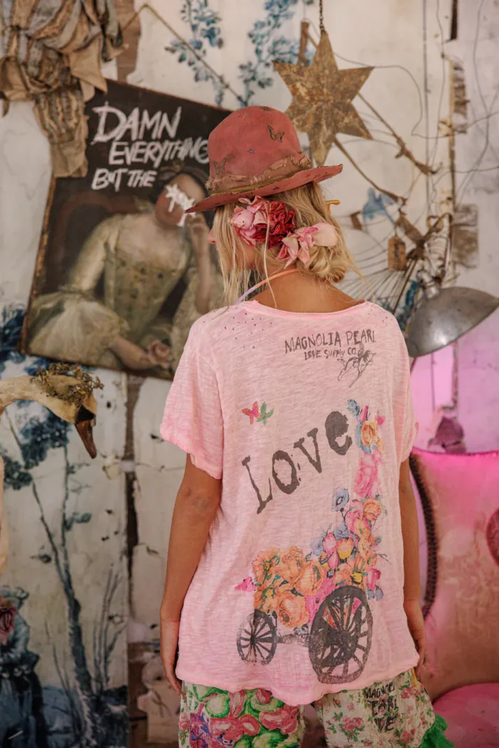 Magnolia Pearl Cotton Jersey Special Delivery T in Azalea Dip Dye Top 2329