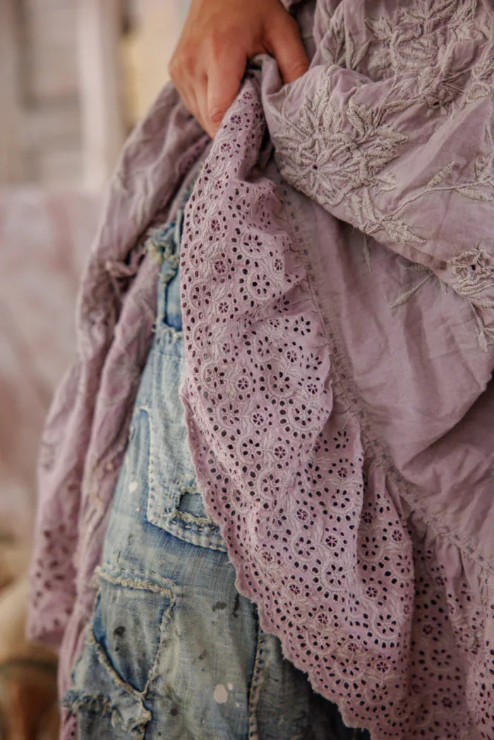 Magnolia Pearl Eyelet Vianny Slip Dress in Lilac Ash Dress 1312 - Image 5