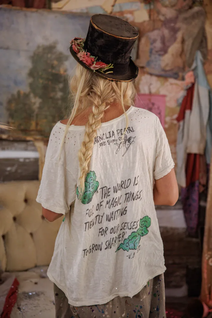 Magnolia Pearl Cotton Jersey Yeats Magic Dragon T in Moonlight Top 2664 - Image 4