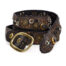Campomaggi Italian Leather Belt in grey leather with Bella di Notte studs in Dark Grey Belt C023830ND_X1445_C0501