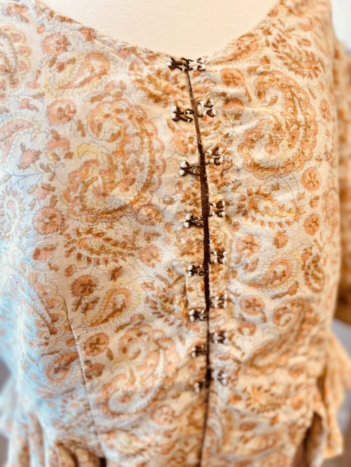 Magnolia Pearl European Woven Cotton Hand Block Print Briar Jacket in Naranja Jacket 391